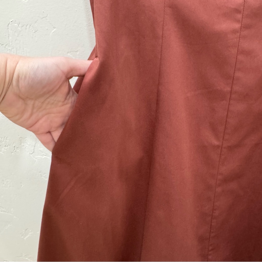 NWT Club Monaco Wide Neck Panel Dress Red Women's 8 A Line Pockets Classic - Picture 12 of 16